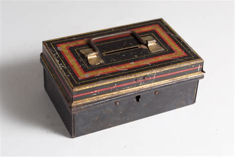 antique metal cash box|old money boxes for sale.